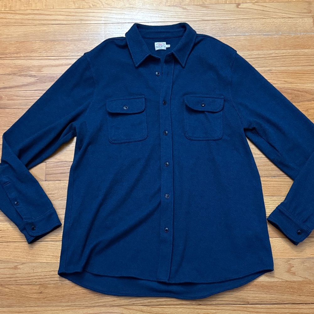 FAHERTY legend sweater shirt in brighton navy‎ twill XL